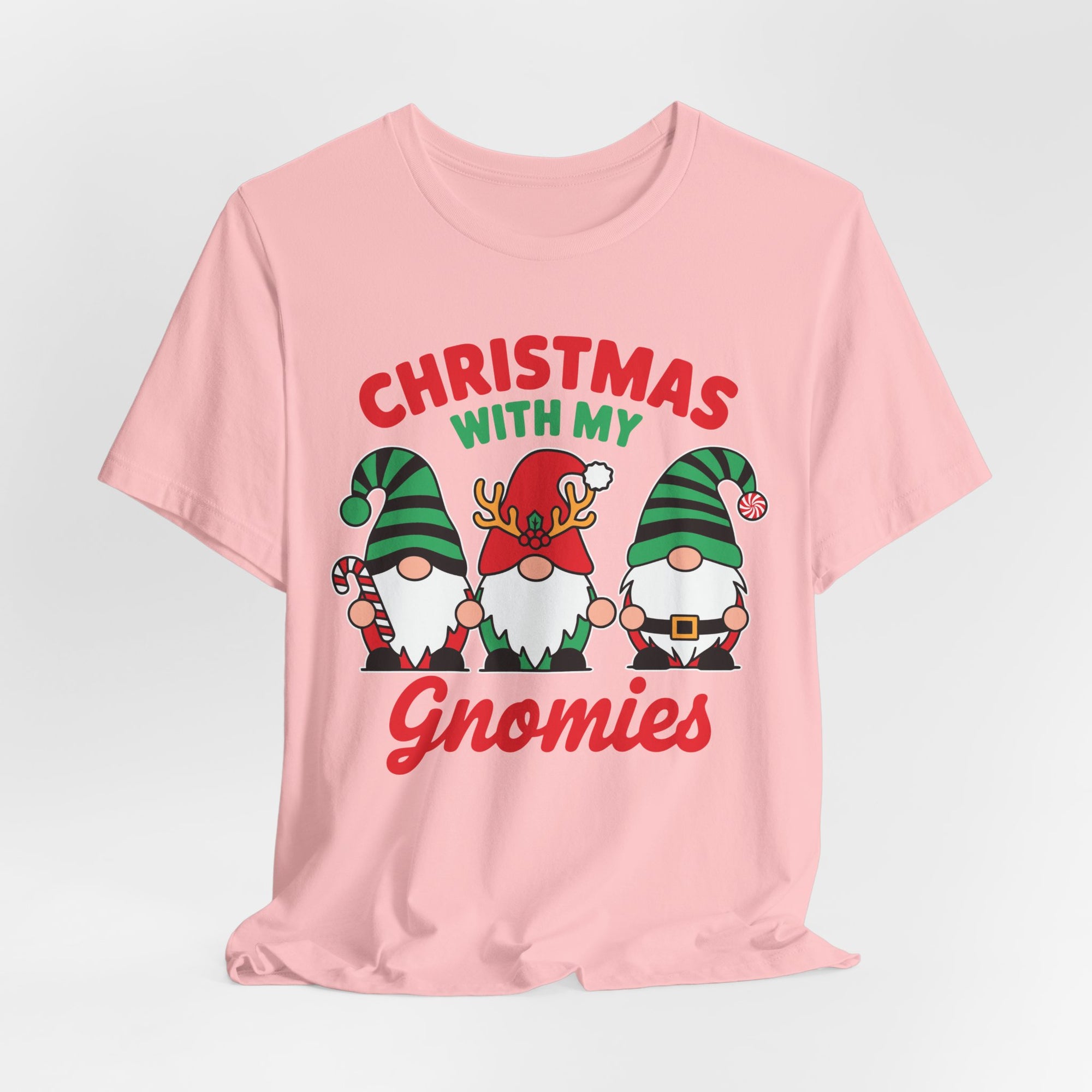 Christmas with My Gnomies Unisex Tee, Holiday Shirt, Christmas Gift, Gnome Tee, Festive Apparel, Cute Christmas T-Shirt