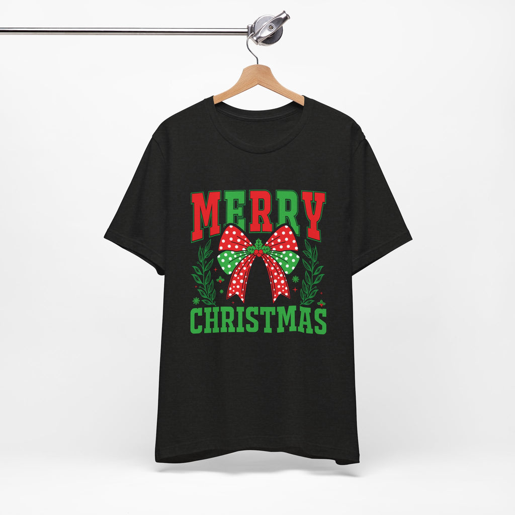 Merry Christmas Unisex Short Sleeve Tee, Holiday Shirt, Christmas Gift, Casual Wear, Family Matching Outfits
