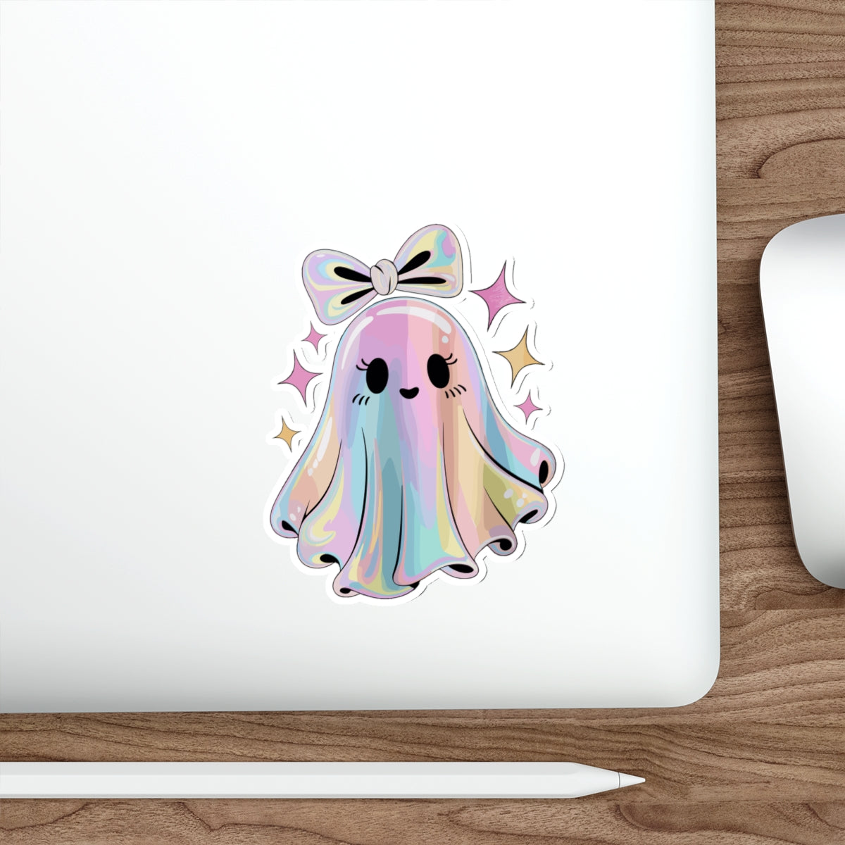 Cute Rainbow Ghost Stickers – Kawaii Halloween Fun Decor
