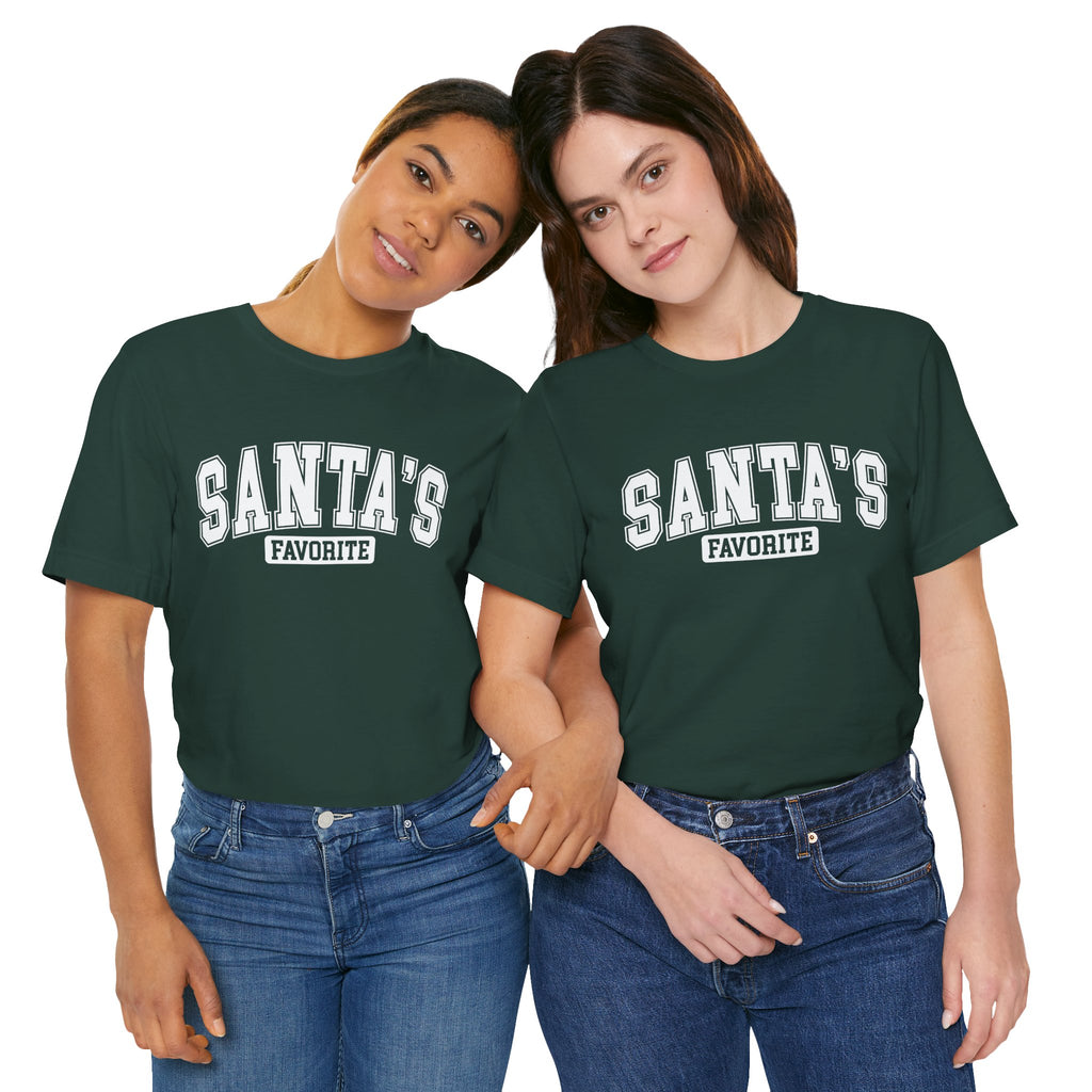 Santa's Favorite Unisex Tee, Christmas Gift, Holiday Apparel, Family Gathering Outfit, Festive T-Shirt, Casual Wear