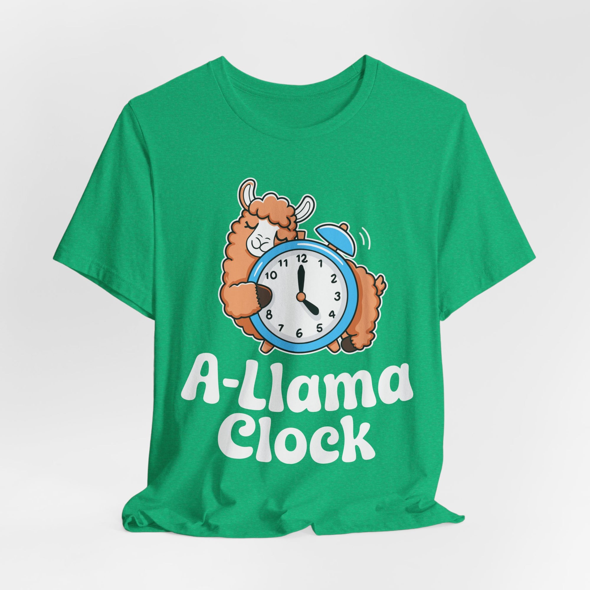 A‑Llama Clock Cute Graphic Tee — Funny Llama Alarm Clock T-Shirt