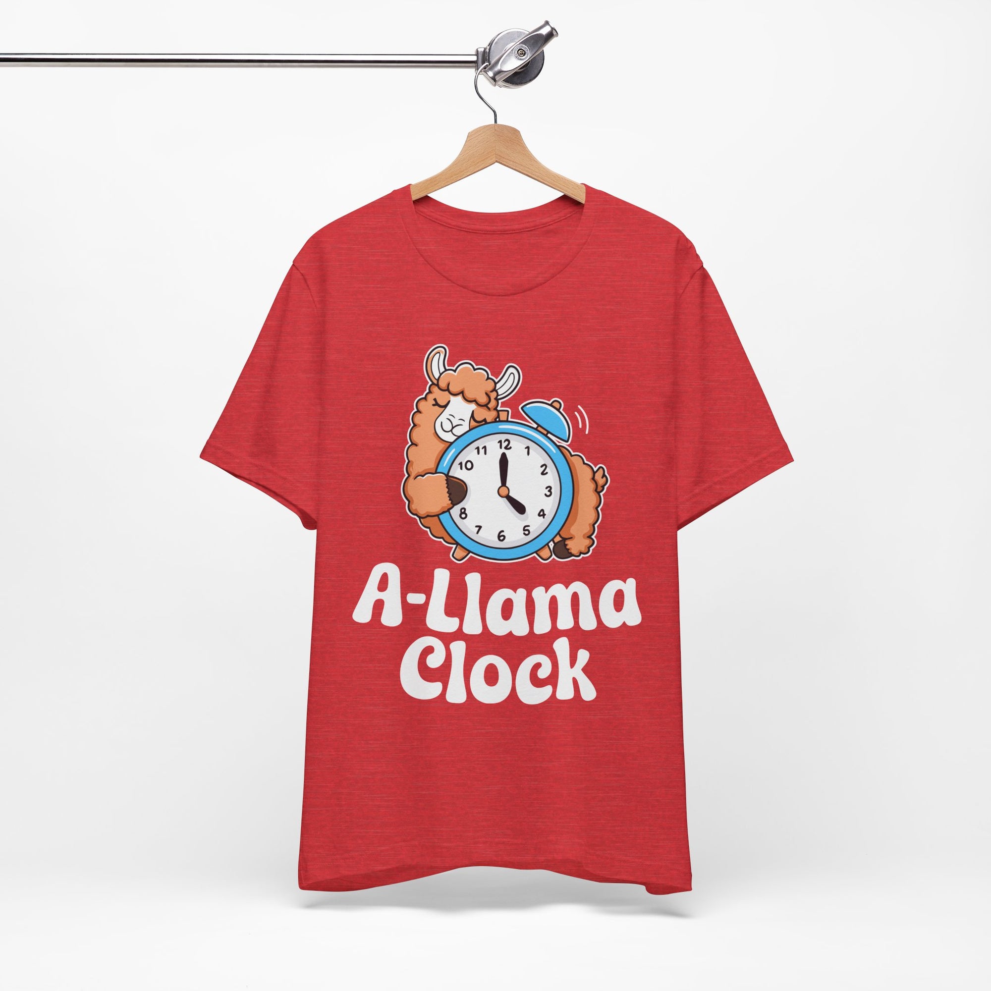 A‑Llama Clock Cute Graphic Tee — Funny Llama Alarm Clock T-Shirt