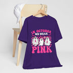 Pink Ghosts October Tee, Halloween Shirt, Unisex T-shirt