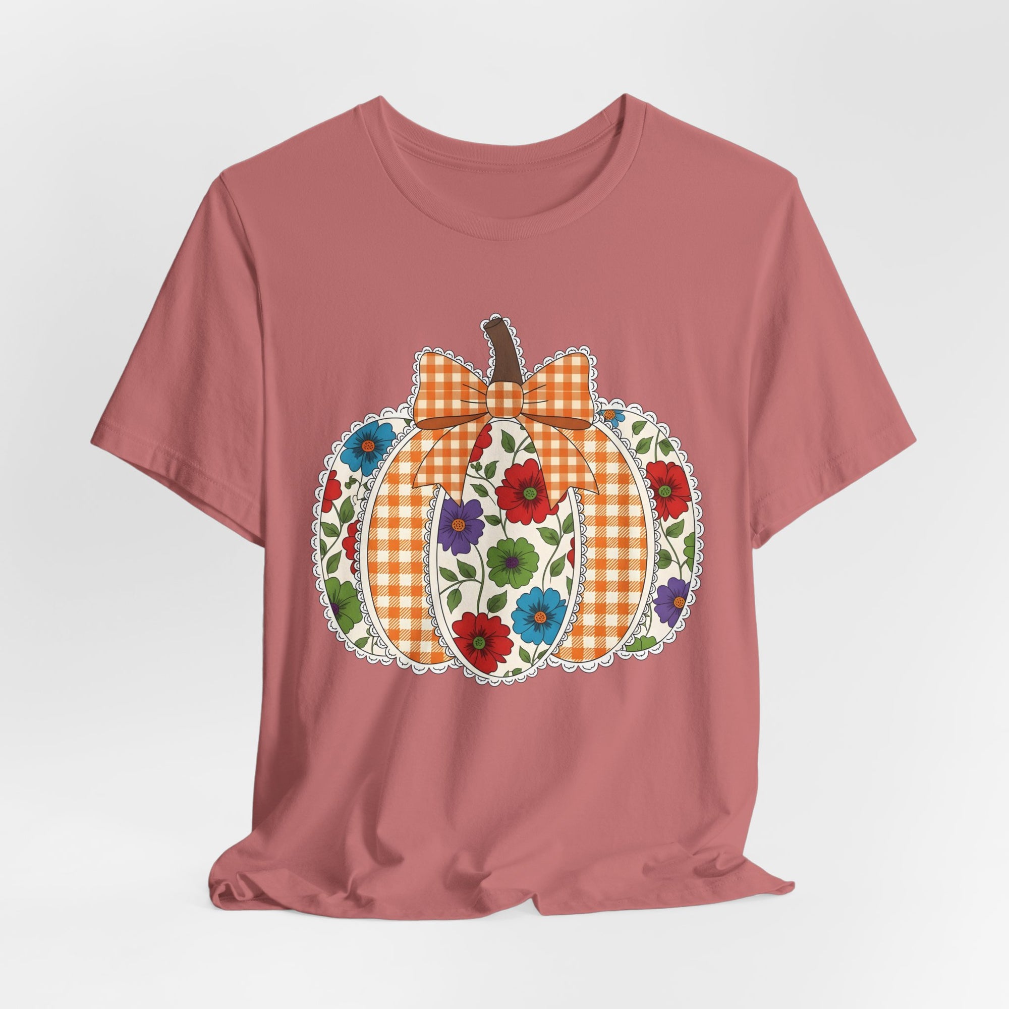 Floral Pumpkin Tee - Fall Fashion