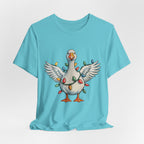 Festive Goose Holiday Graphic Tee – Cute Christmas Shirt