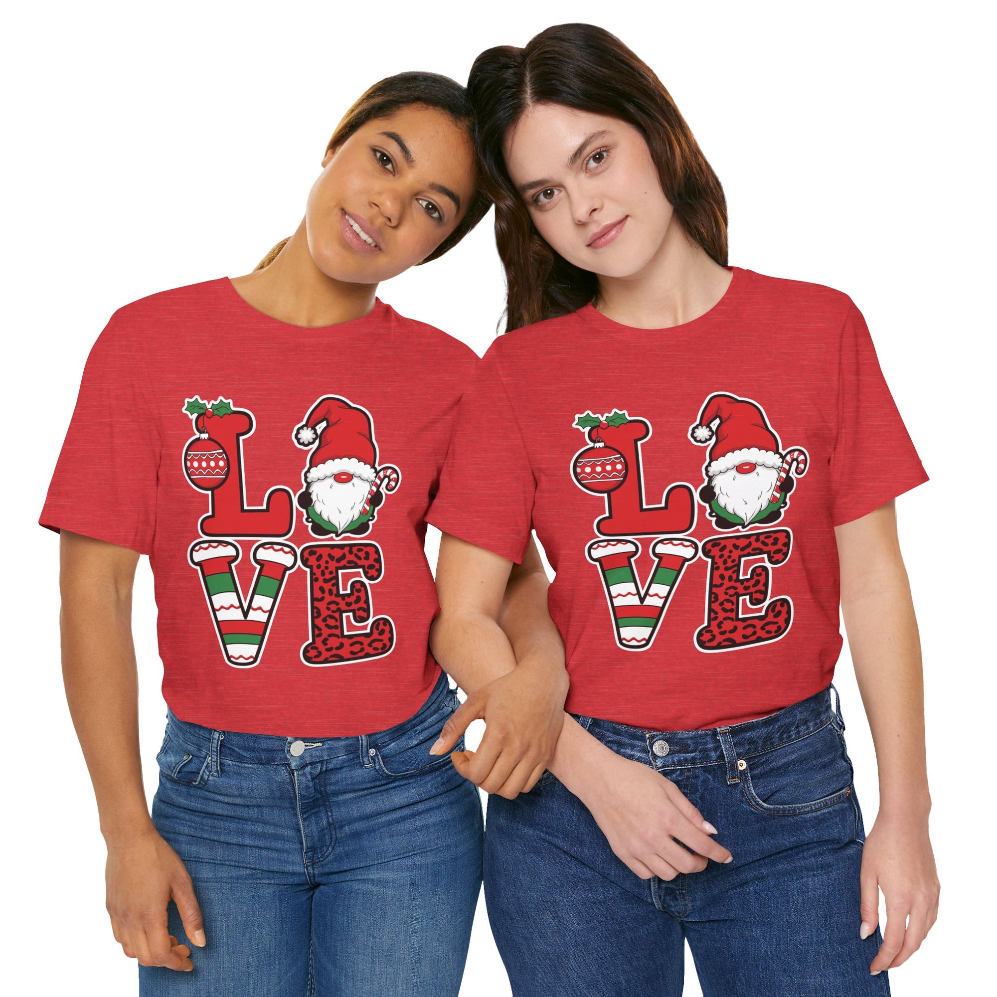 Christmas LOVE T-Shirt / Santa Gnome Holiday Graphic Tee