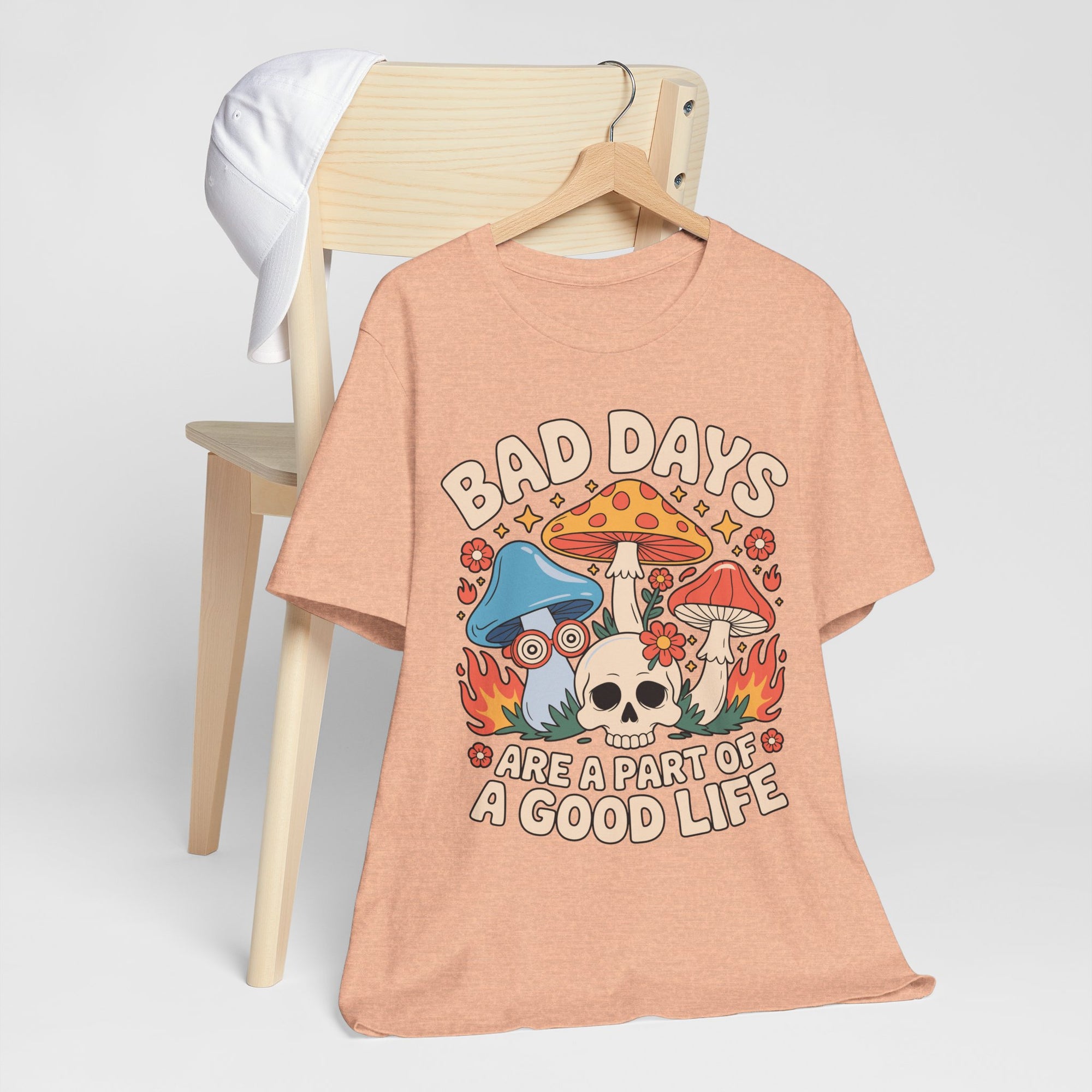 Bad Days Are a Part of a Good Life Retro Mushroom Tee