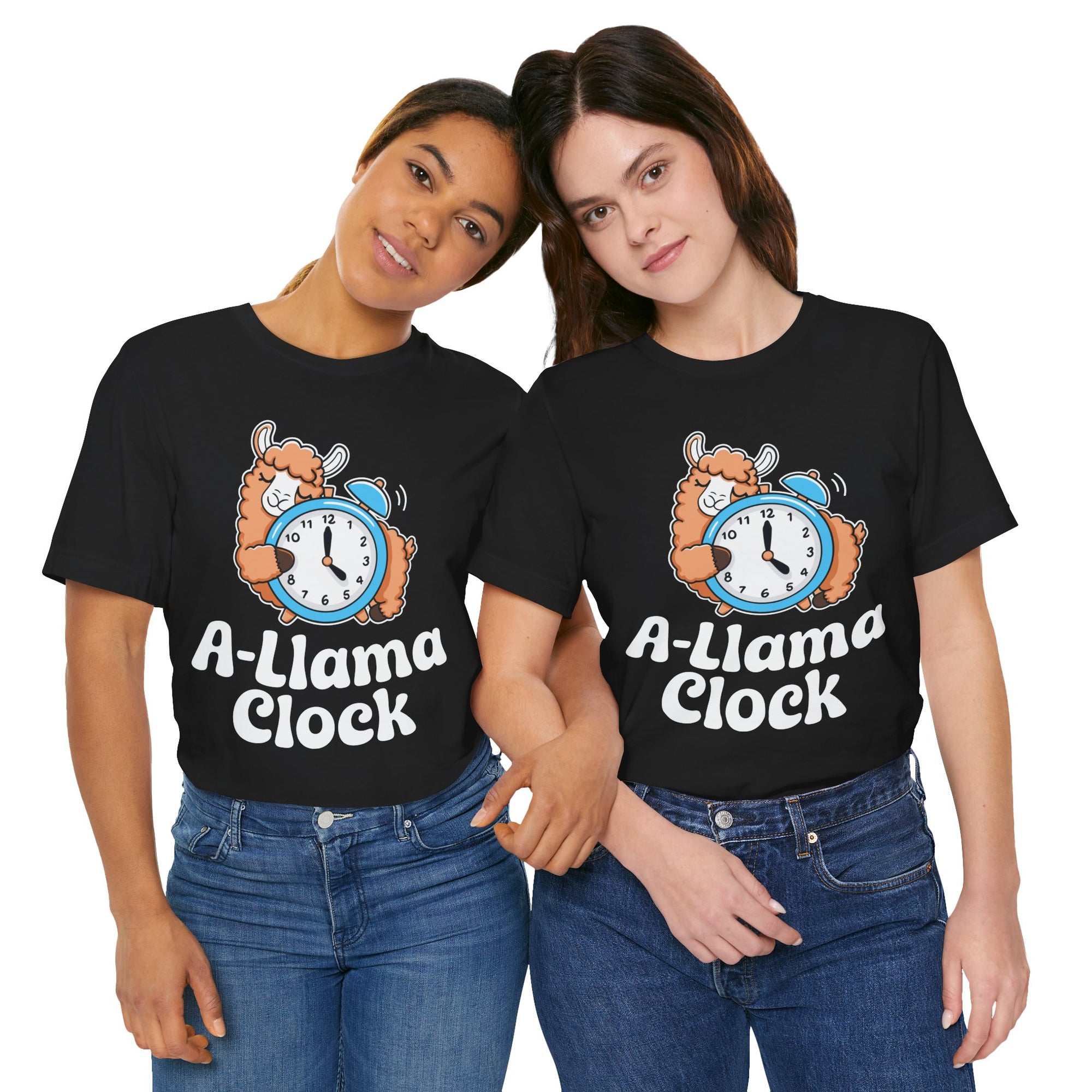 A‑Llama Clock Cute Graphic Tee — Funny Llama Alarm Clock T-Shirt