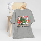 Festive Merry Goose T-Shirt, Christmas Tee, Holiday Apparel, Funny Gift, Unisex Tee, Seasonal Shirt
