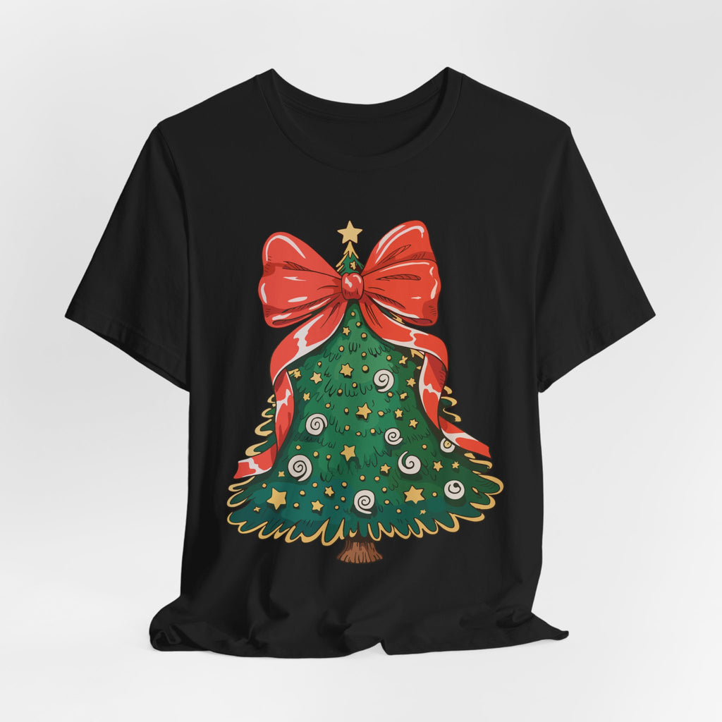 Christmas Tree Graphic Tee, Festive T-Shirt, Holiday Apparel, Unisex Christmas Shirt, Gift for Christmas Lovers, Seasonal Outfit