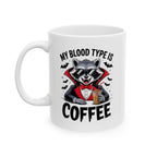 Vampire Raccoon Coffee Funny Halloween Coffee Mug