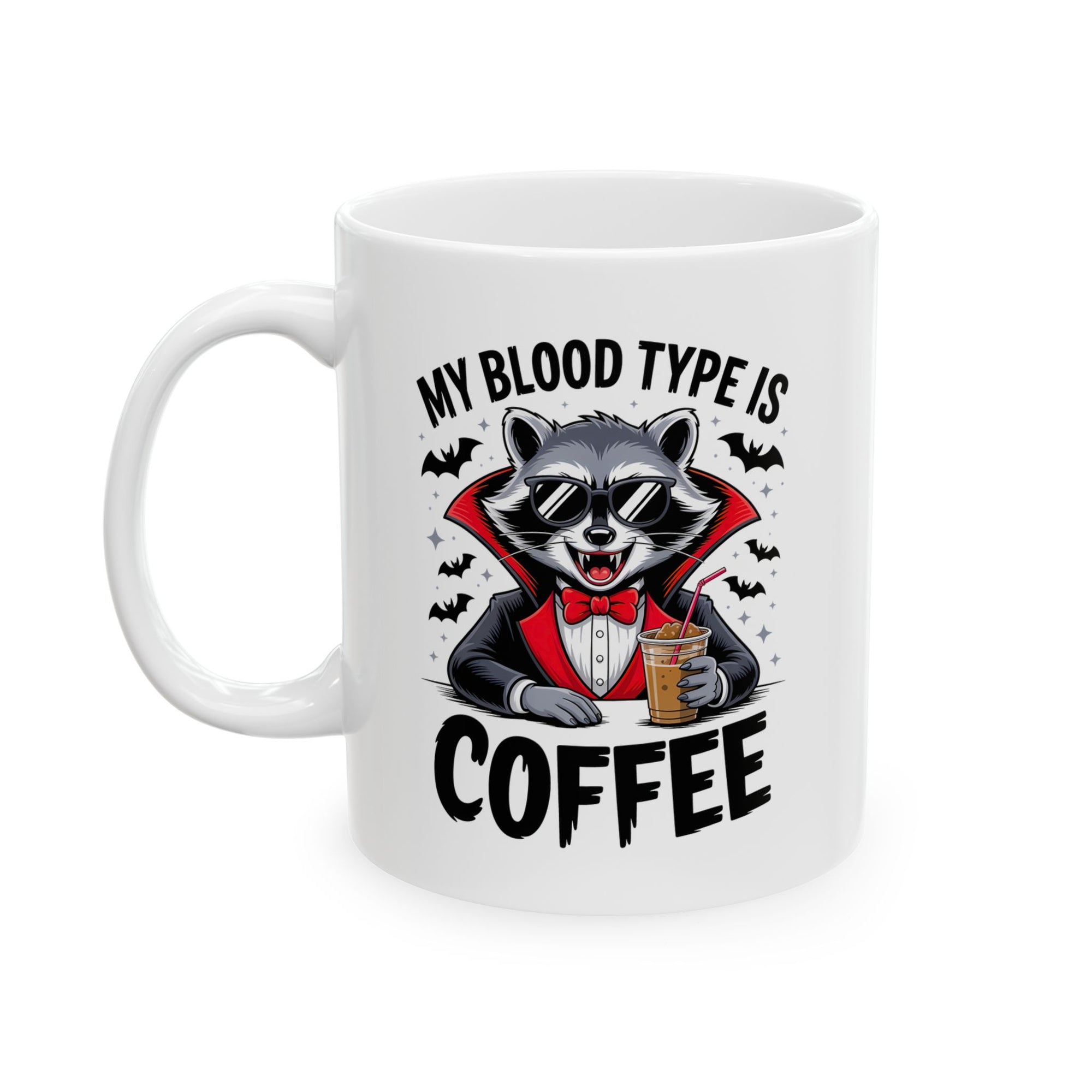 Vampire Raccoon Coffee Funny Halloween Coffee Mug