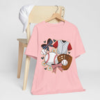 Baseball-Themed Unisex Jersey Tee, Perfect for Sports Fans, Great Gift for Game Days, Soft Cotton T-Shirt for Comfort.