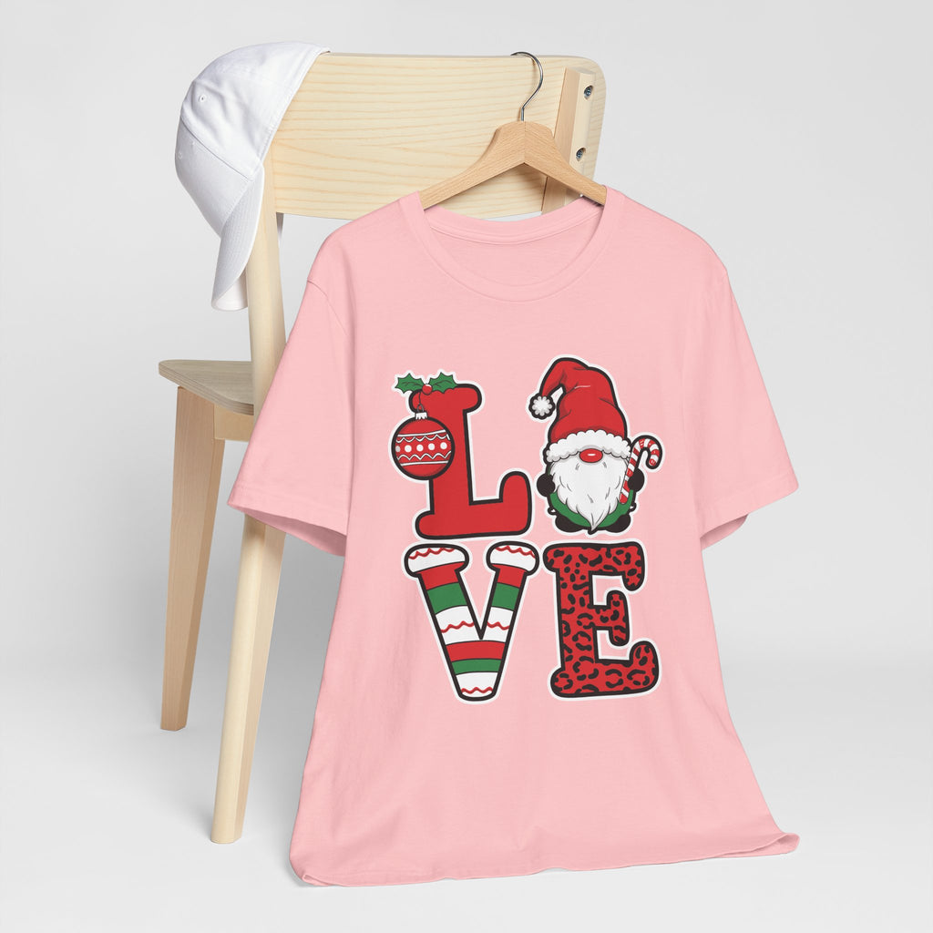 Christmas LOVE T-Shirt / Santa Gnome Holiday Graphic Tee