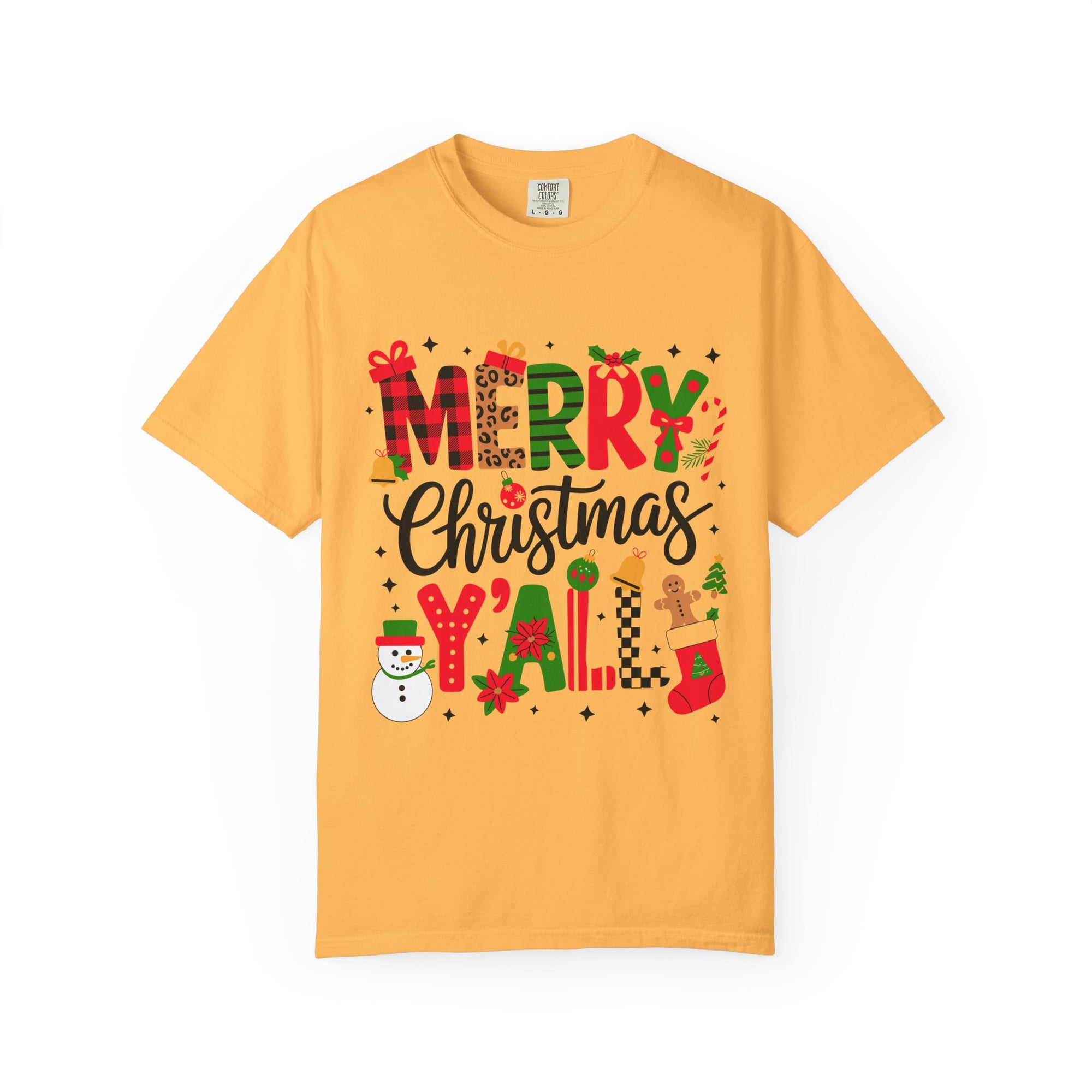 Merry Christmas Y'all T-shirt, Unisex Holiday Tee