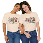 Meowy Catmas Short Sleeve Tee - Festive Cat Christmas T-Shirt