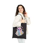Cute Ghost Tote Bag – Fun Rainbow Halloween Reusable Canvas
