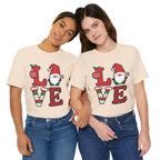 Christmas LOVE T-Shirt / Santa Gnome Holiday Graphic Tee