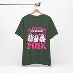 Pink Ghosts October Tee, Halloween Shirt, Unisex T-shirt