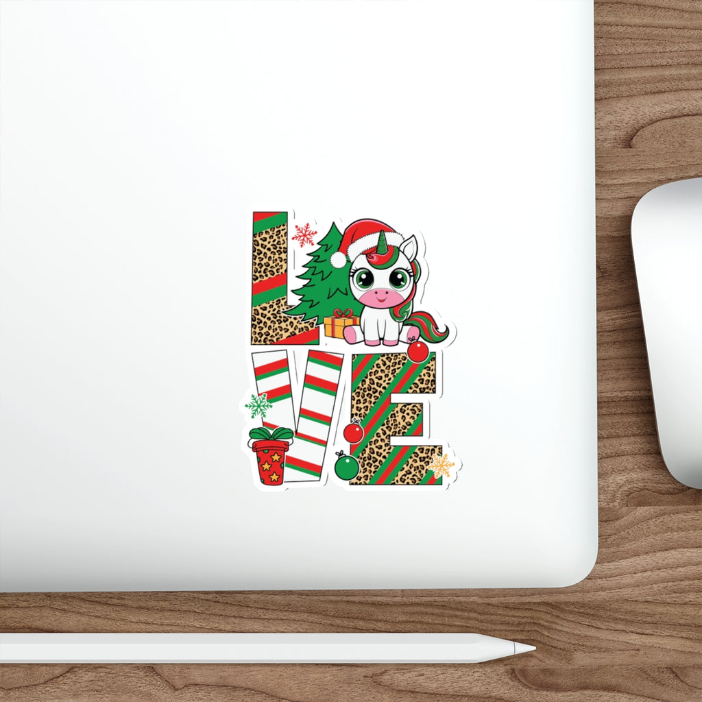 Festive Die-Cut Stickers, Cute Christmas Stickers, Holiday Decor, Gift Wrap Accents, Stocking Stuffers, Laptop Accessories