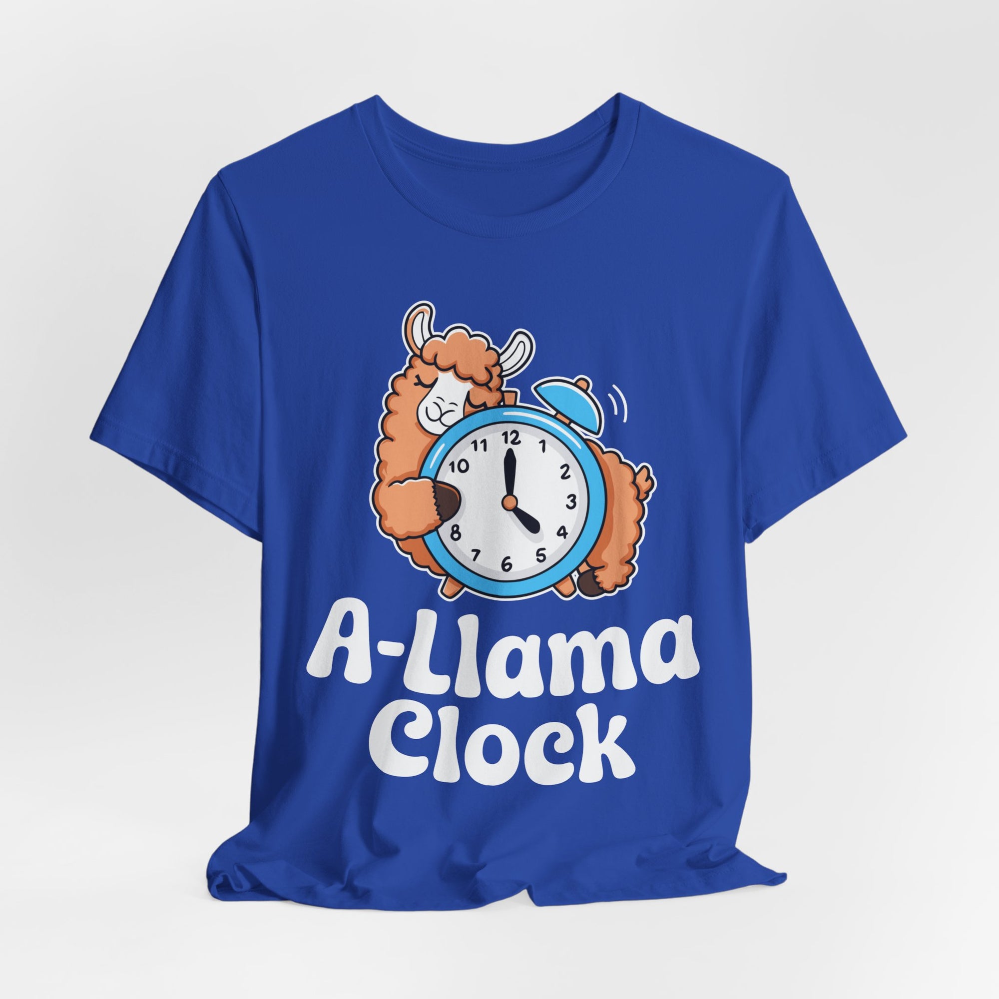 A‑Llama Clock Cute Graphic Tee — Funny Llama Alarm Clock T-Shirt