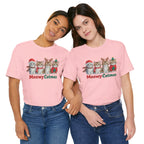 Meowy Catmas Short Sleeve Tee - Festive Cat Christmas T-Shirt