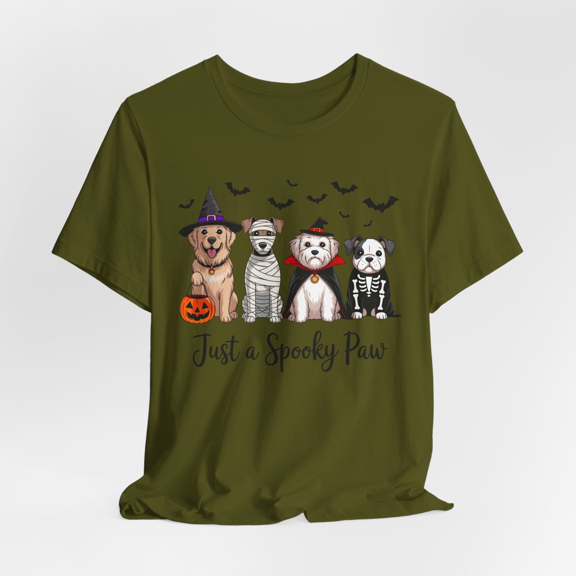 Dog Tee - Just a Spooky Paw, Unisex Halloween Pet Lover Gift, Dog Mom Shirt