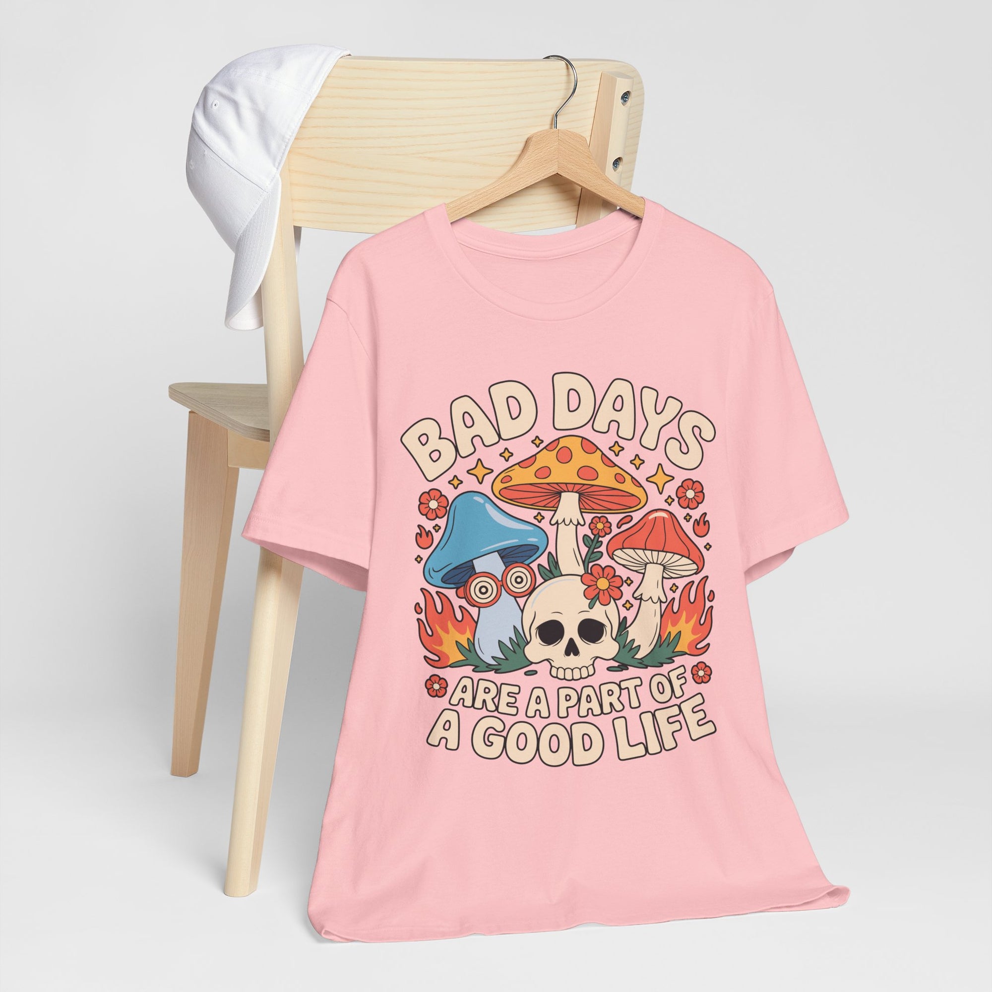 Bad Days Are a Part of a Good Life Retro Mushroom Tee