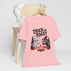 Graphic Tee for Outdoor Lovers - Trick or Toast Sloth & Raccoon, Perfect Fall Gift