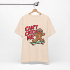 Gingerbread Skateboard Tee, Funny Holiday T-Shirt, Unisex Christmas Gift