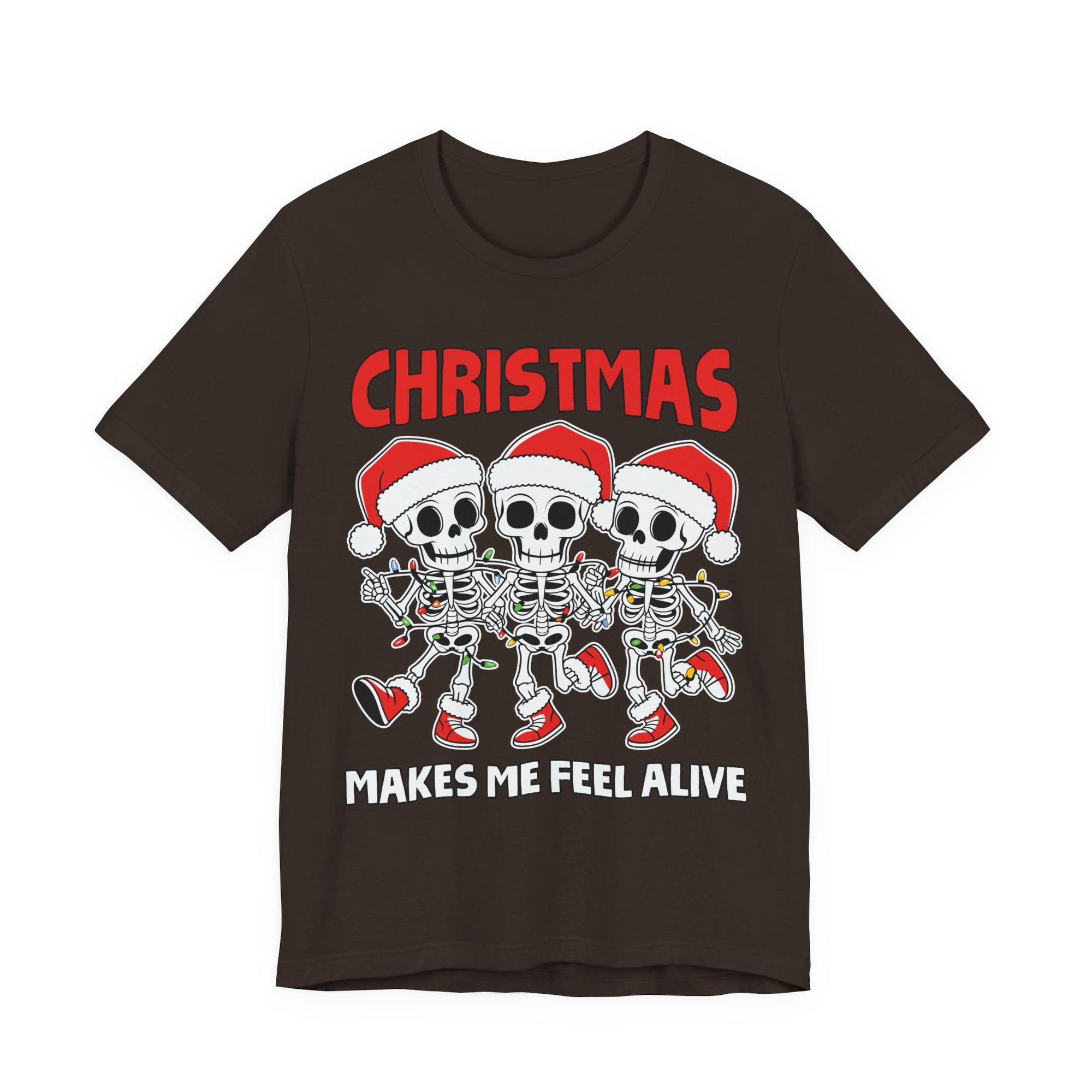 Skeleton Christmas Tee, Holiday Shirt, Unisex Christmas T-Shirt, Fun Winter Apparel, Party Outfit.