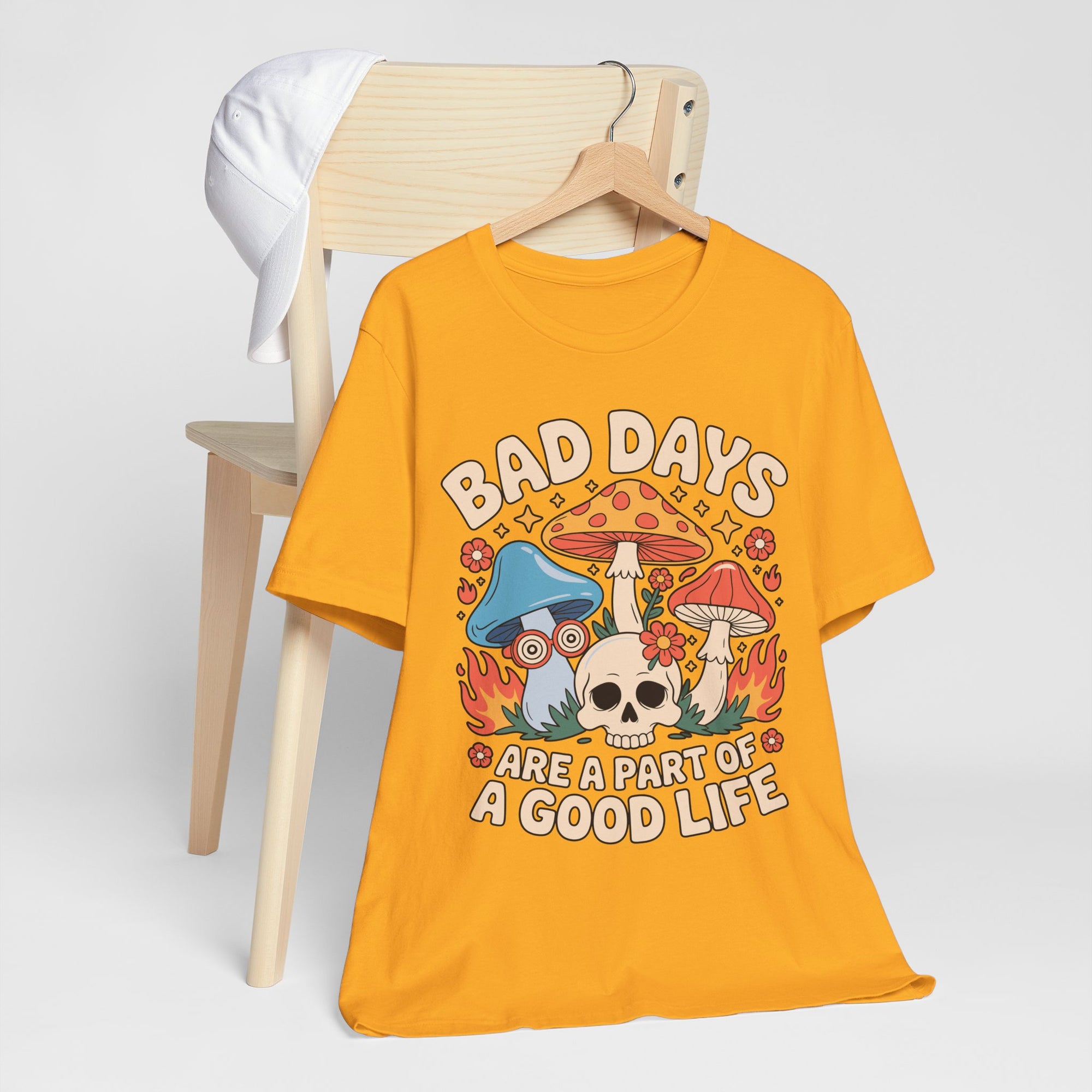 Bad Days Are a Part of a Good Life Retro Mushroom Tee