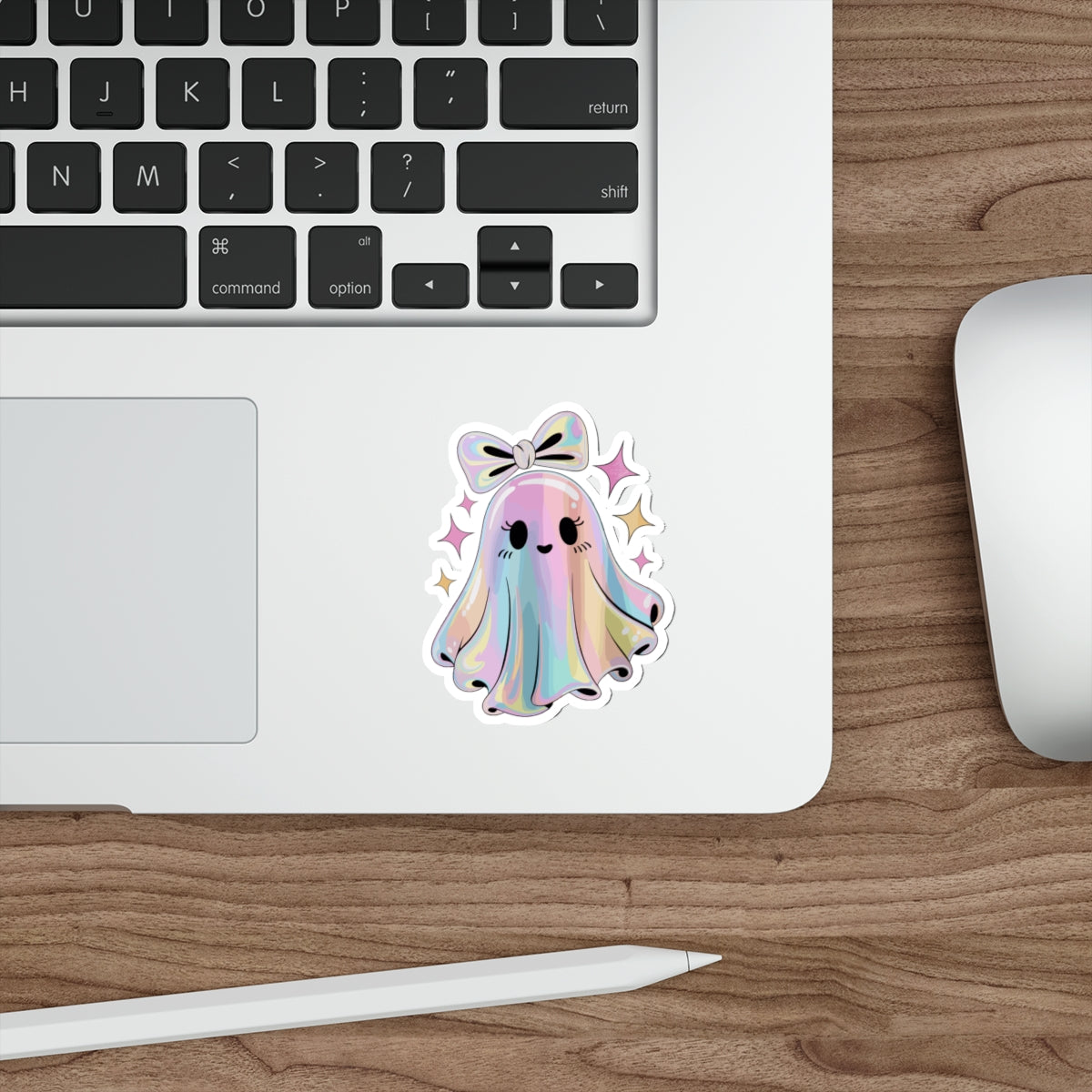 Cute Rainbow Ghost Stickers – Kawaii Halloween Fun Decor
