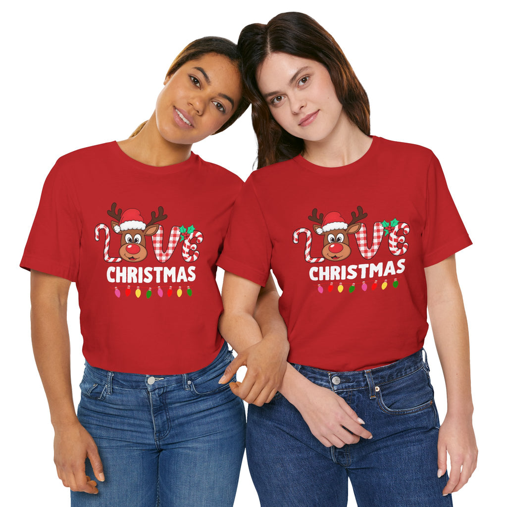 Cute Holiday Love Reindeer Tee