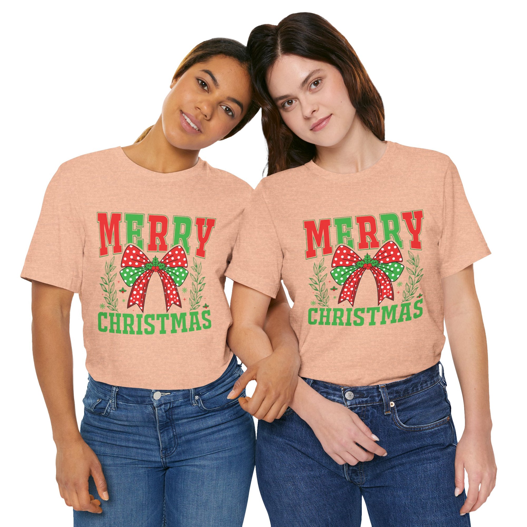 Merry Christmas Unisex Short Sleeve Tee, Holiday Shirt, Christmas Gift, Casual Wear, Family Matching Outfits