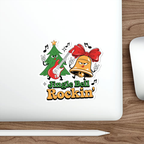 Jingle Bell Rockin' Die-Cut Stickers, Holiday Decor, Laptop Decals, Gift Wrap, Creative Party Favors, Fun Seasonal Stickers