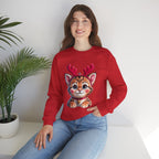 Cute Cat Antlers Crewneck Sweatshirt
