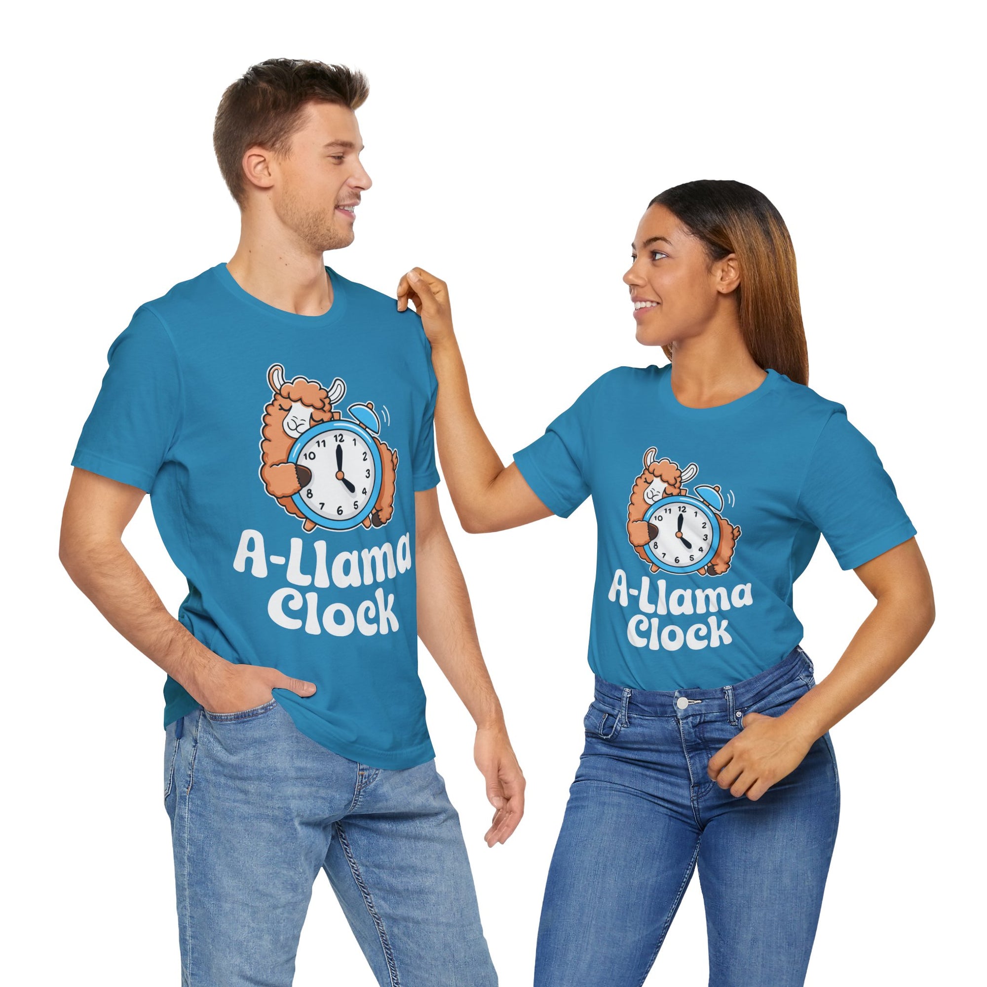 A‑Llama Clock Cute Graphic Tee — Funny Llama Alarm Clock T-Shirt