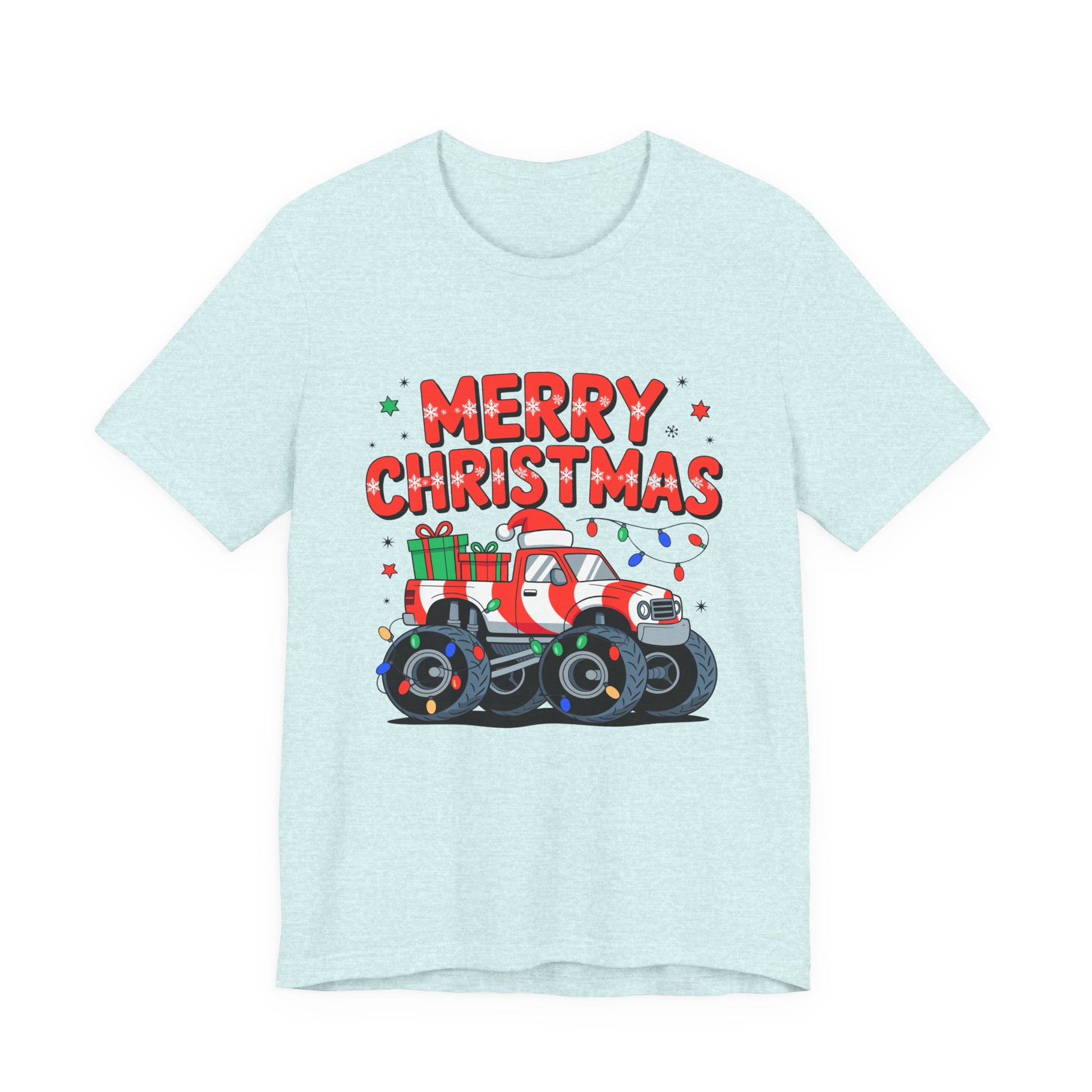 Merry Christmas Monster Truck  Festive Holiday Graphic Shirt