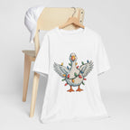 Festive Goose Holiday Graphic Tee – Cute Christmas Shirt