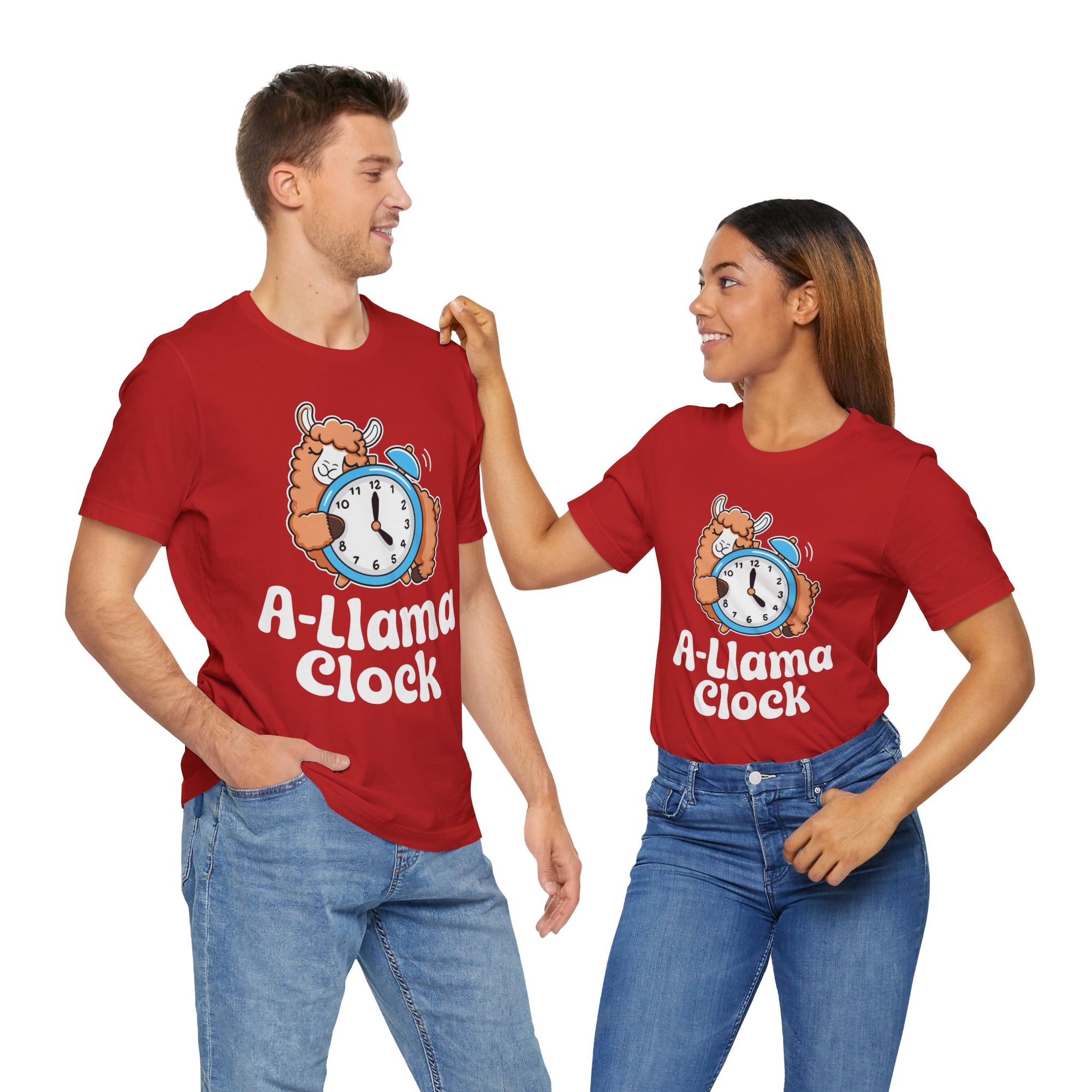 A‑Llama Clock Cute Graphic Tee — Funny Llama Alarm Clock T-Shirt