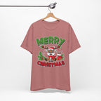 Merry Christmas Reindeer Tee, Festive Holiday Shirt, Unisex Christmas Apparel, Cute Gifts for Him/Her, Holiday Party Outfit
