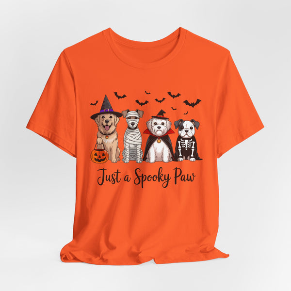 Dog Tee - Just a Spooky Paw, Unisex Halloween Pet Lover Gift, Dog Mom Shirt