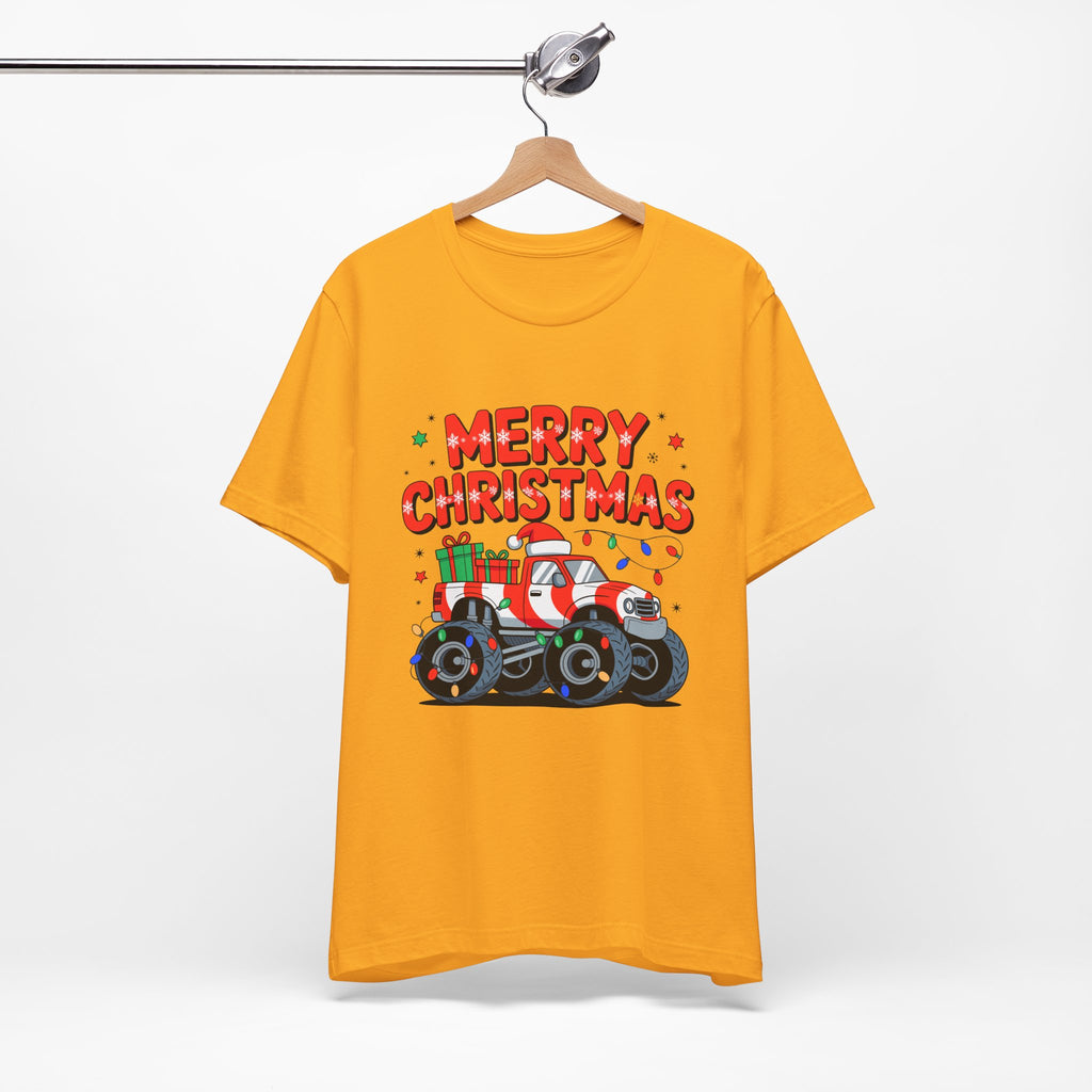 Merry Christmas Monster Truck  Festive Holiday Graphic Shirt