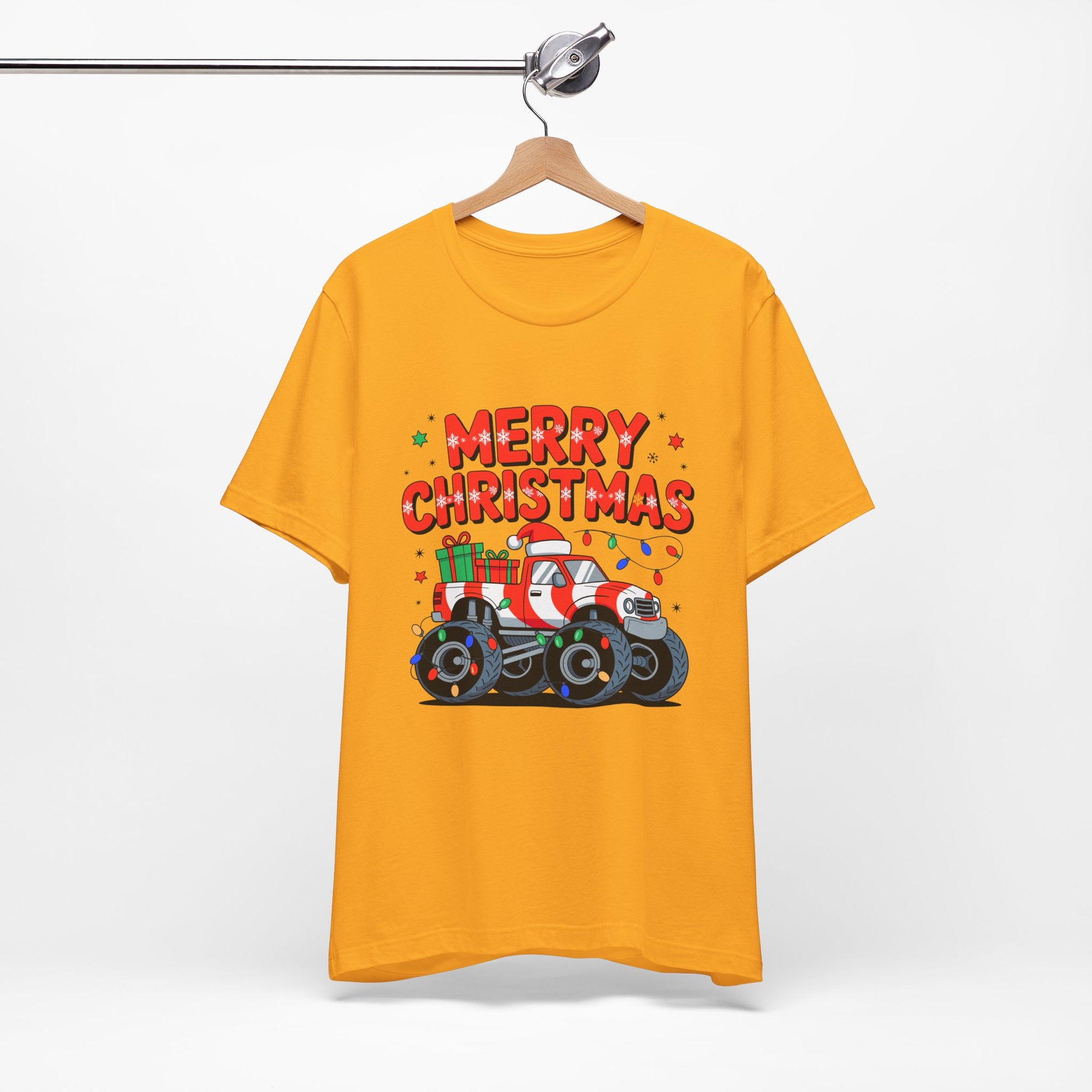 Merry Christmas Monster Truck  Festive Holiday Graphic Shirt