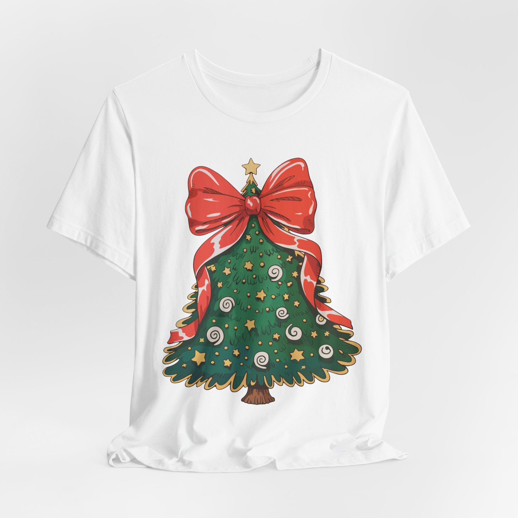 Christmas Tree Graphic Tee, Festive T-Shirt, Holiday Apparel, Unisex Christmas Shirt, Gift for Christmas Lovers, Seasonal Outfit