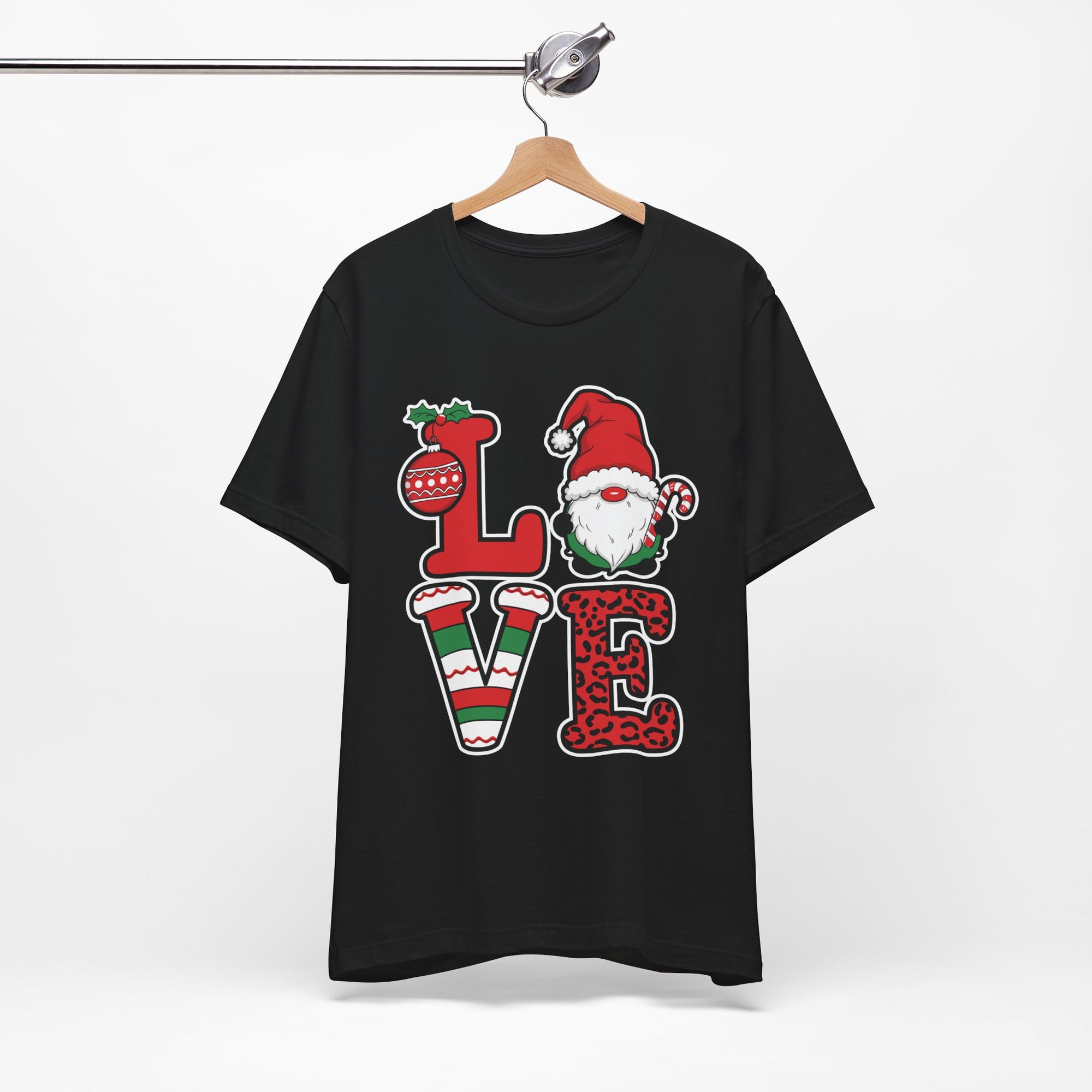 Christmas LOVE T-Shirt / Santa Gnome Holiday Graphic Tee