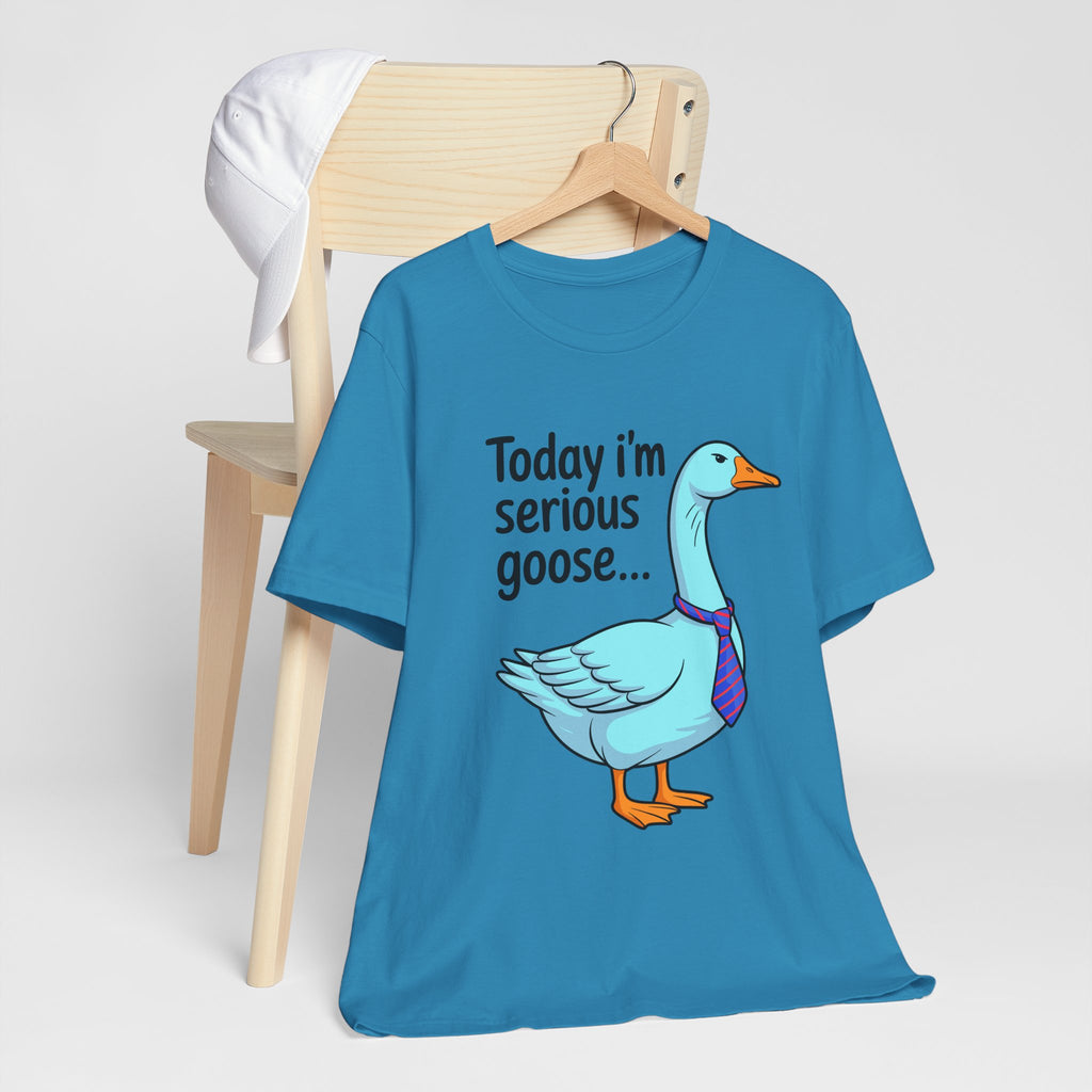Serious Goose Humor Tee, Funny Graphic T-Shirt