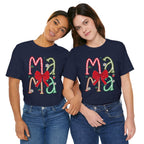 Festive Mama Tee - Holiday T-Shirt, Christmas Gift, Family Gathering, Casual Wear, Mom Shirt