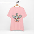 Festive Goose Holiday Graphic Tee – Cute Christmas Shirt